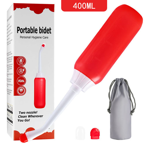 Peri Bottle for Postpartum Perineal Recovery and Cleansing.13.5oz(Red)