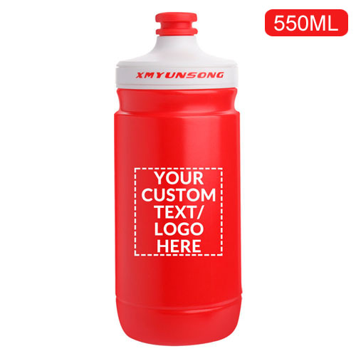 PE plastic sports bottle with silicone nozzle, bicycle bottle 550ML