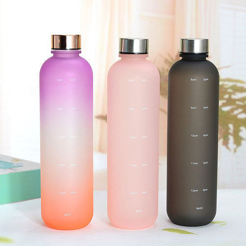 Tritan plastic outdoor gradient sports fitness water bottle